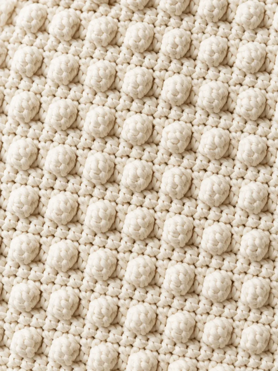 Bobble Crop Top, close-up of the stitch