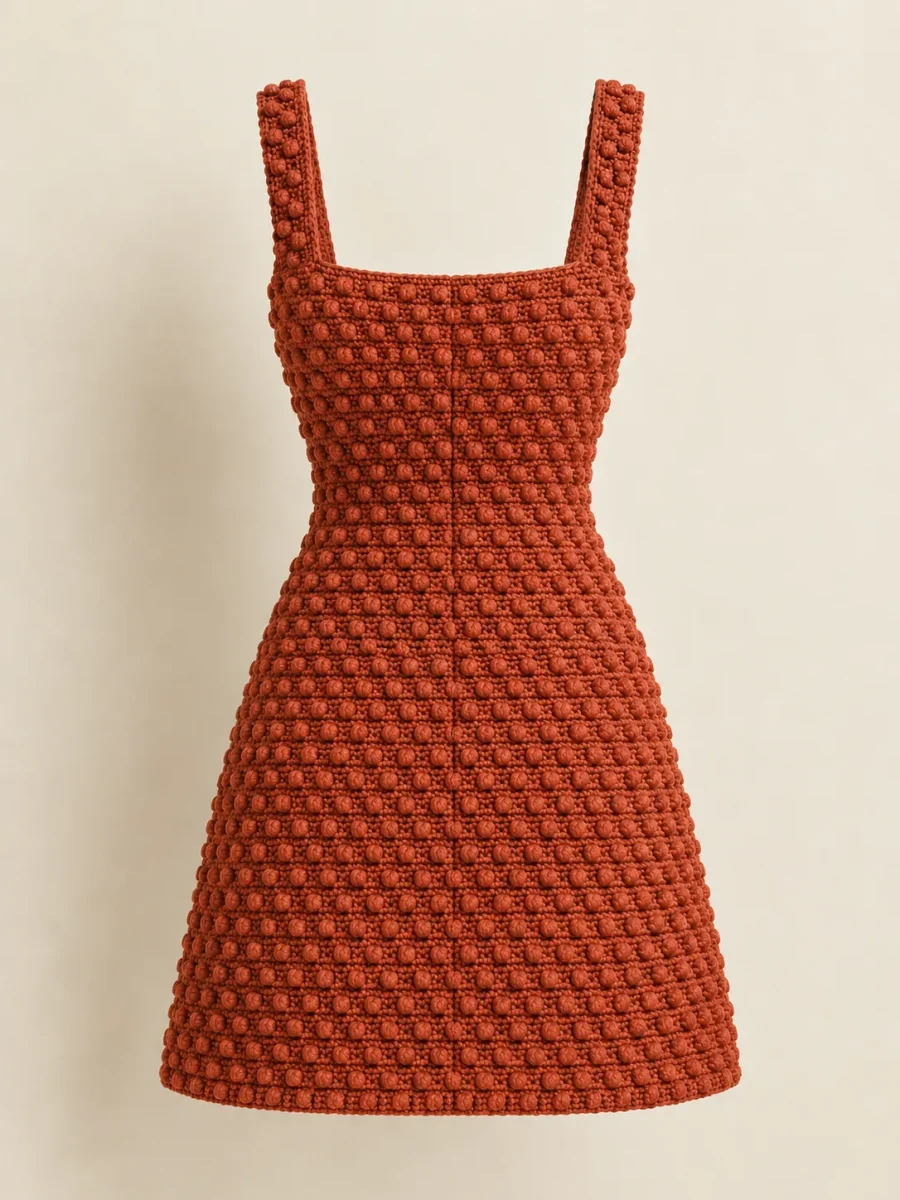 Bobble Mini Dress, back or side view