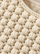 Bobble Top-Handle Bag, close-up of the stitch