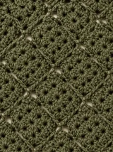 Granny Square Hair Scarf, close-up of the stitch