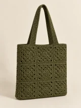 Granny Square Tote, back or side view