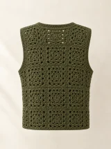 Granny Square Vest, back or side view