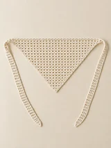 Mesh Hair Scarf in Milk, front view