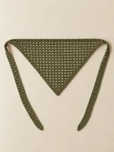 Mesh Hair Scarf in Olive, front view