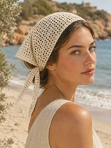 Mesh Hair Scarf, worn