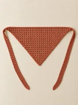 Mesh Hair Scarf in Terracotta, front view