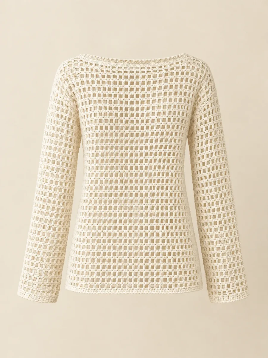Mesh Long-Sleeve Top, back or side view