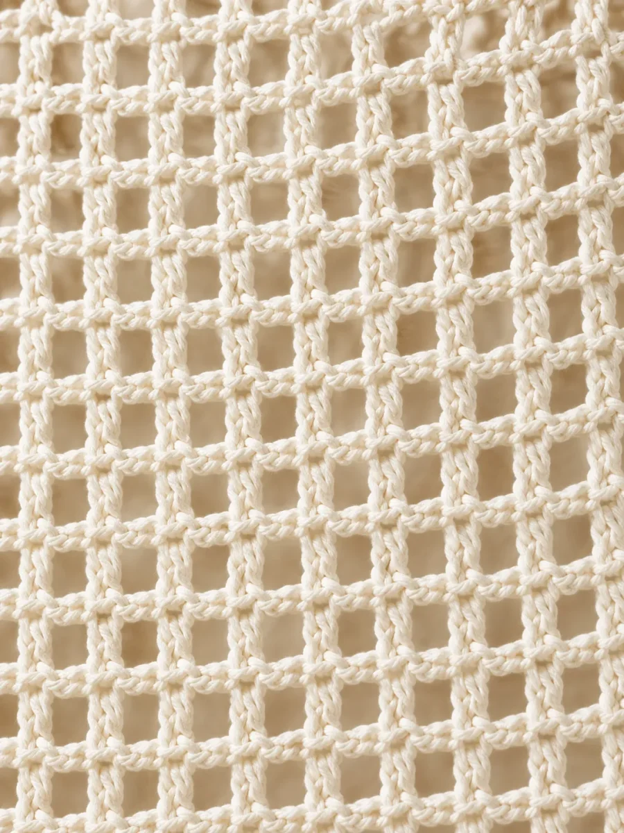Mesh Long-Sleeve Top, close-up of the stitch