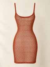 Mesh Mini Dress, back or side view