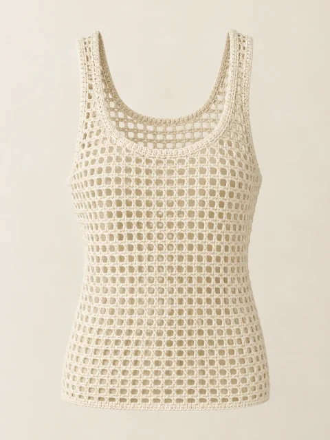 Mesh Tank in Milk, front view