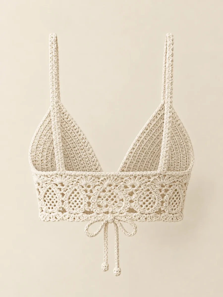 Pineapple Bralette Top, back or side view