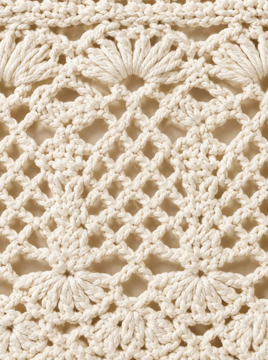 Pineapple Bralette Top, close-up of the stitch