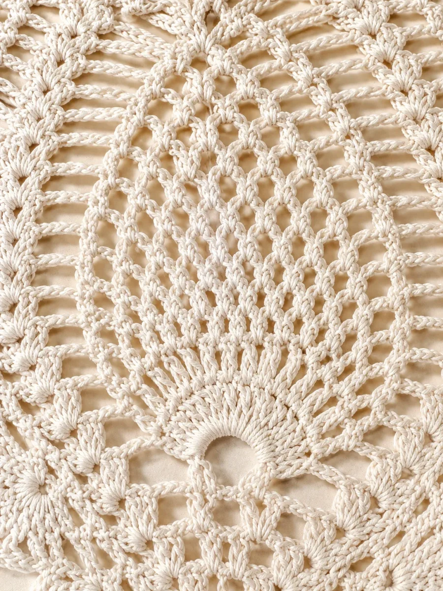 Pineapple Hair Scarf, close-up of the stitch