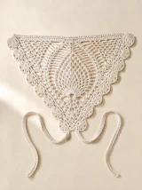 Pineapple Hair Scarf in Milk, front view