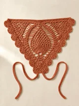 Pineapple Hair Scarf in Terracotta, front view