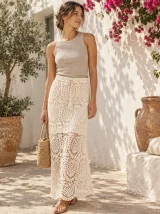 Pineapple Maxi Skirt, worn