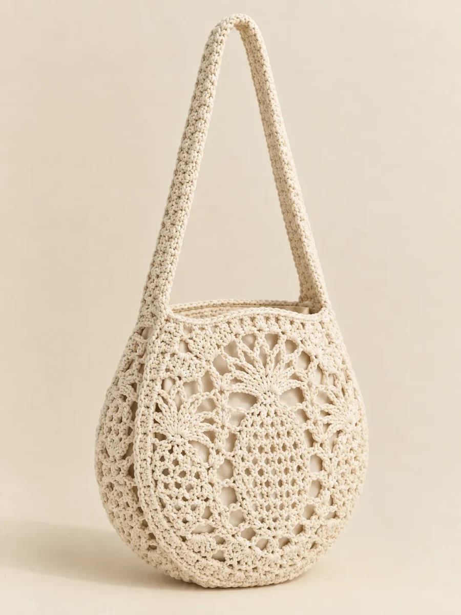 Pineapple Round Bag, back or side view