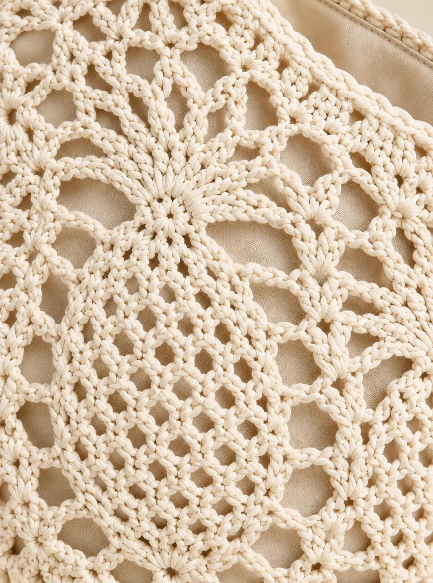 Pineapple Round Bag, close-up of the stitch
