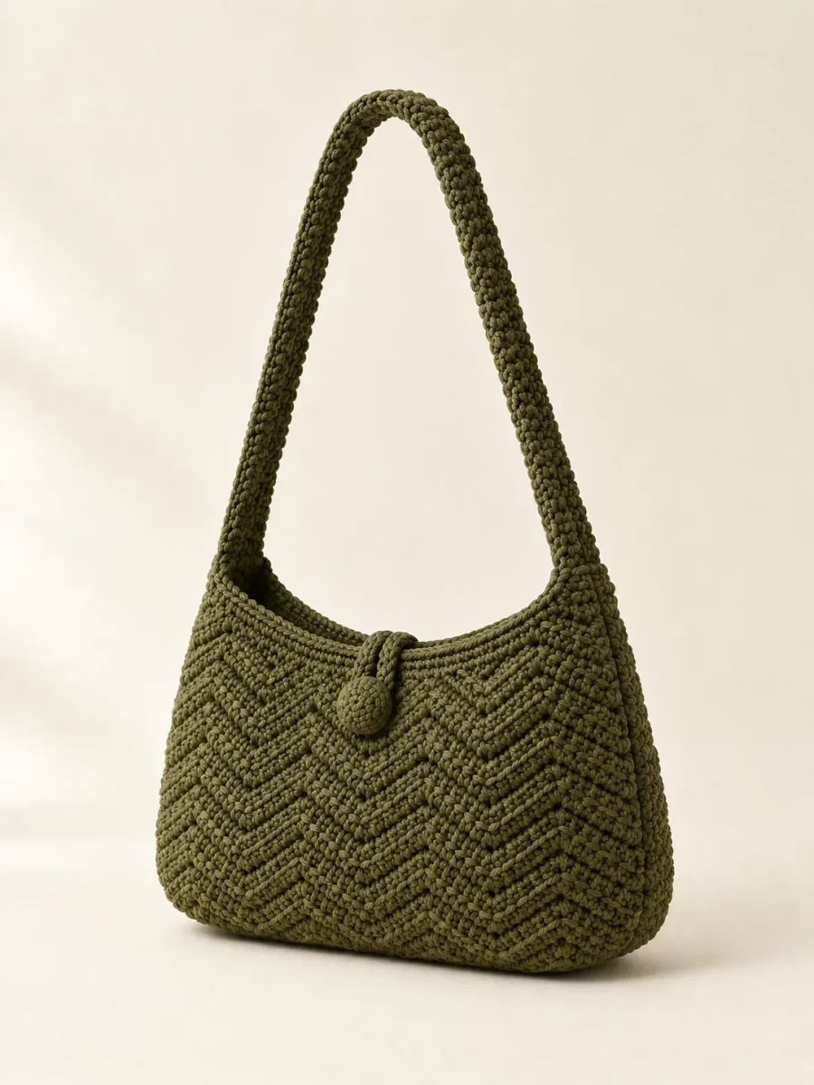 Ripple Baguette Bag, back or side view