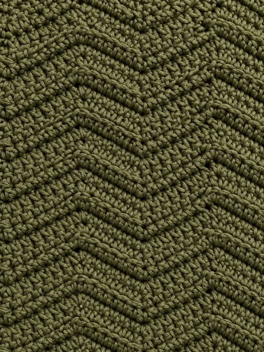 Ripple Collar Top, close-up of the stitch