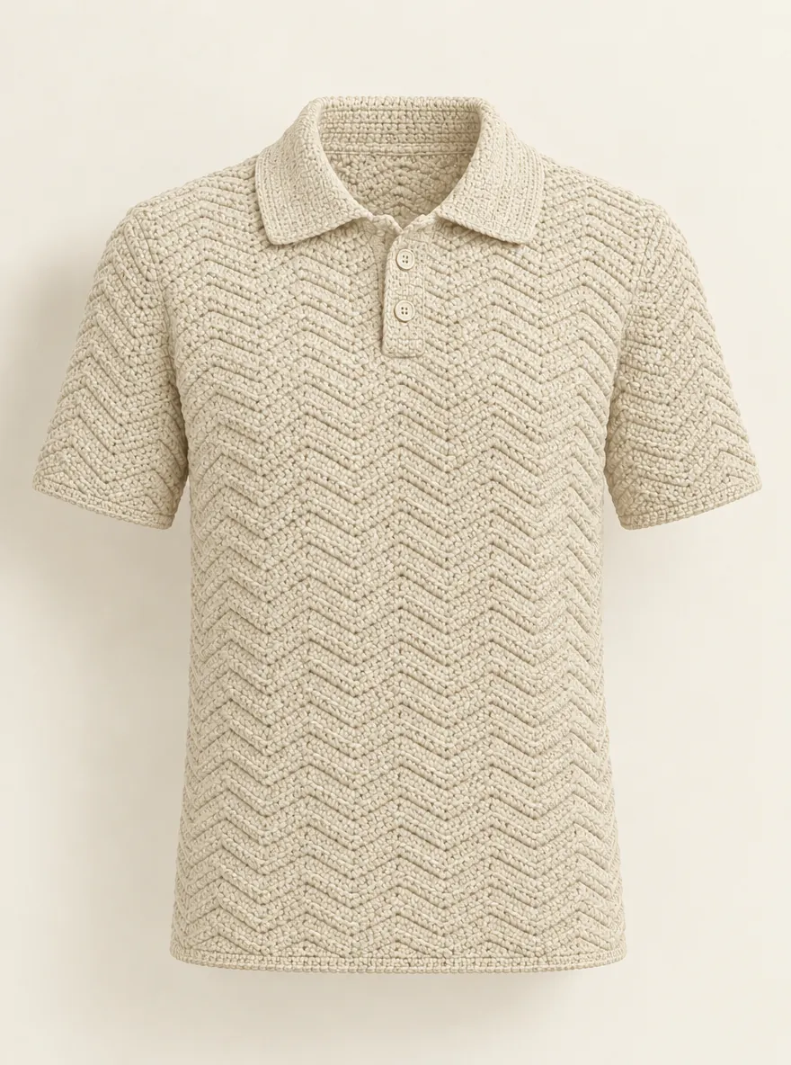 Ripple Collar Top in Milk, front view