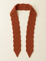 Ripple Hair Scarf in Terracotta, front view