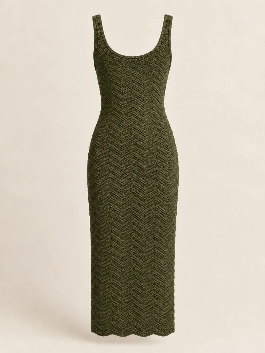 Ripple Midi Dress, back or side view