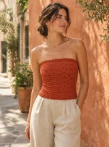 Ripple Tube Top, worn