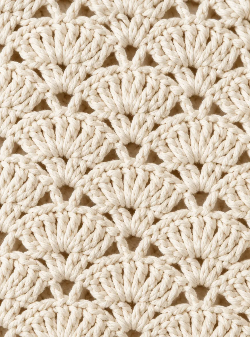 Shell Cropped Cardigan, close-up of the stitch