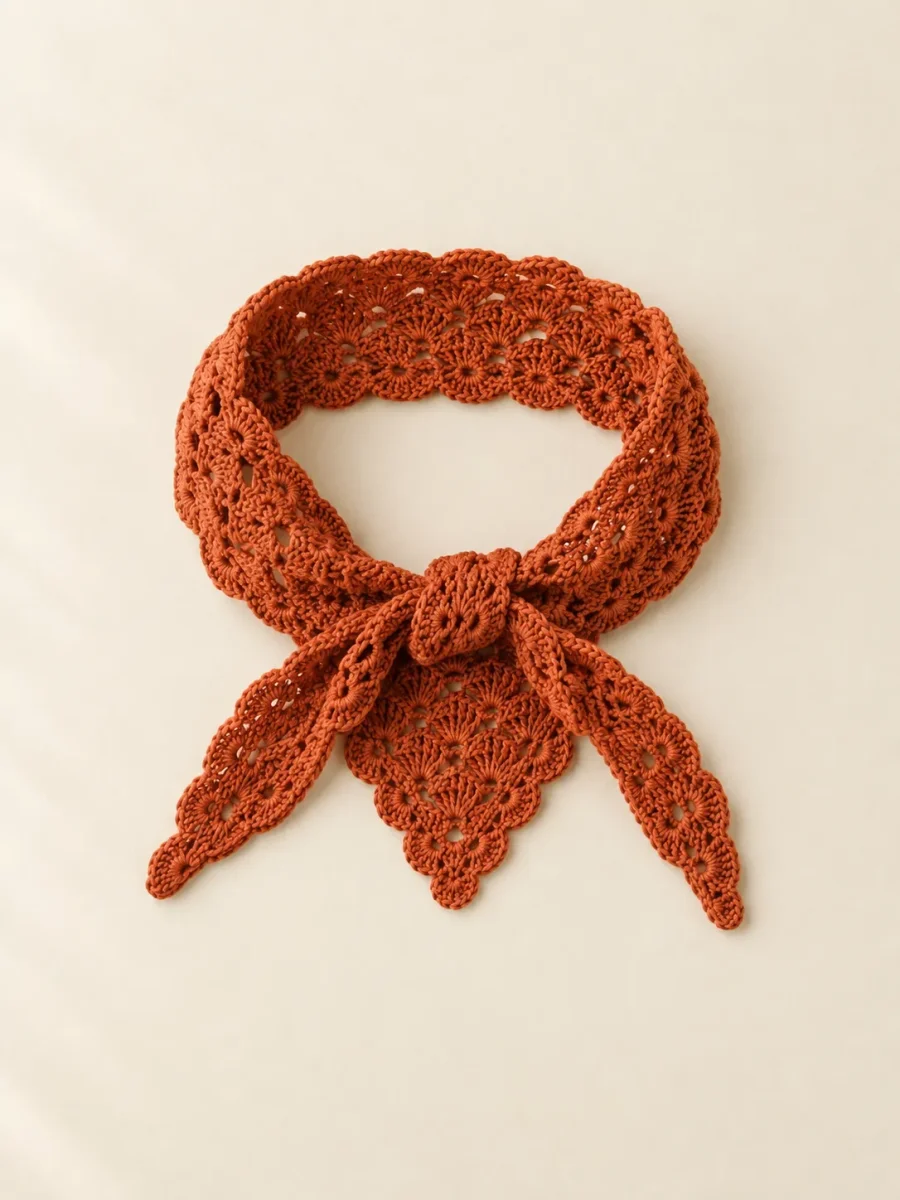 Shell Hair Scarf, back or side view