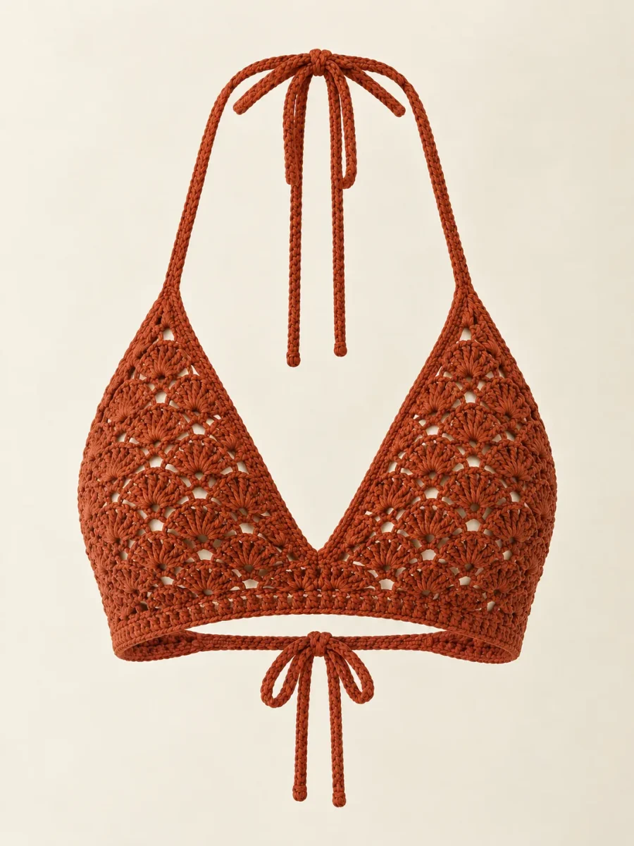 Shell Halter Top, back or side view