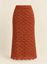 Shell Midi Skirt, back or side view